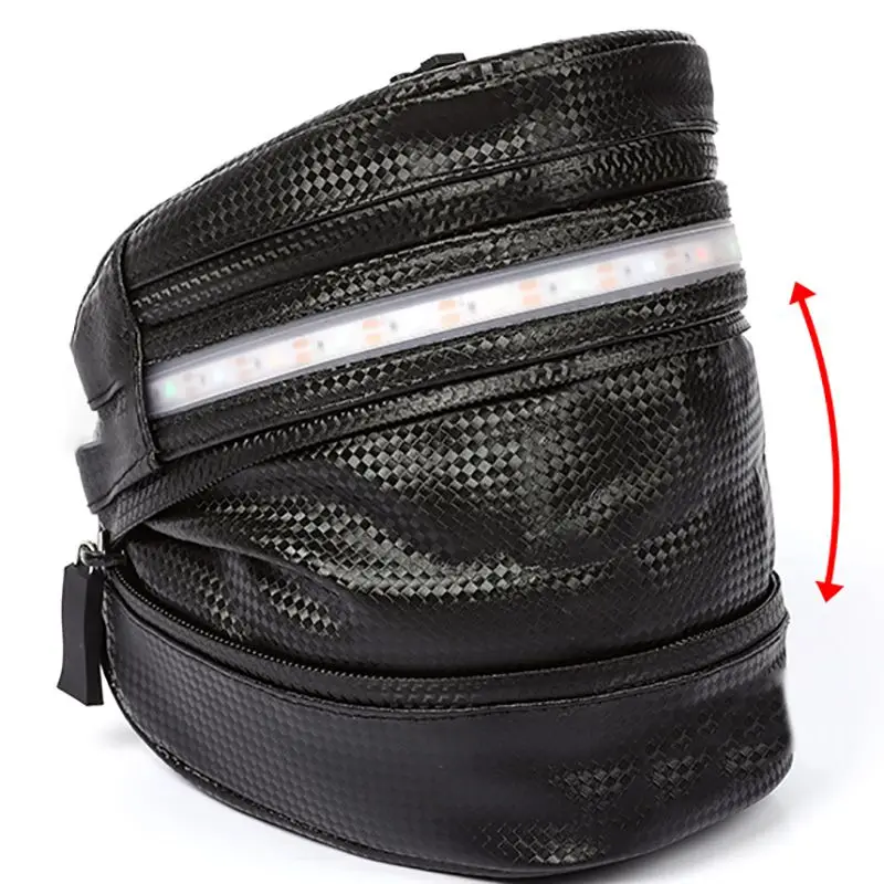 Bicycle Bag With Light Reflective Brand New High Quality Anti-Collision Belt Cycling Bag Seat Bicycle Saddle Back Seat Bag