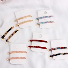 1Pair Acetate Chic Minimalist Cute Acrylic Hair Clip Colorful Hair Grip Barrettes Hairpin Hair Accessories for Women