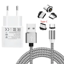 Магнитный зарядный кабель USB type C для huawei P20 lite P30 Pro 9X Honor 20 10 Xiao mi 9 mi A3 9T Red mi Note 7 Phone charger