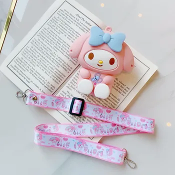 

Cute Cartoon Storage Bag Portable Over-the-Shoulder Bag Bluetooth Headset Data Cable Charger Storage Box Coin Purse Card Bags