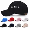A-Z Embroider Letter Cotton Hat  Baseball Dad Cap Adjustable Size for Running Workouts Outdoor Activities Personality Caps 2