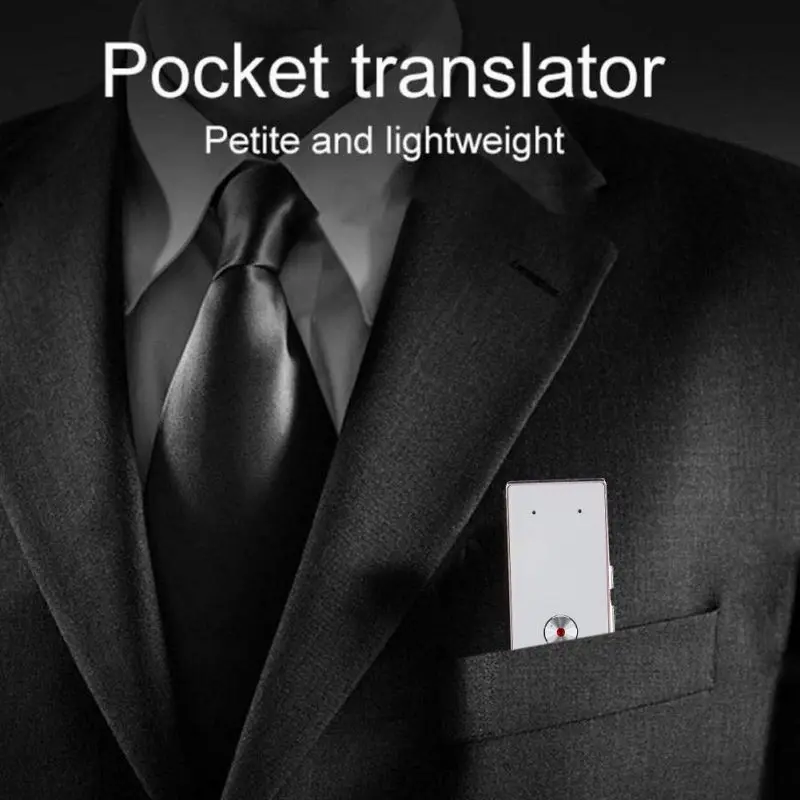 Портативный смарт-переводчик Bluetooth в режиме реального времени поддержка голосового перевода на 40 языках для путешествий, встречи, обучения 3,7 в 750ма