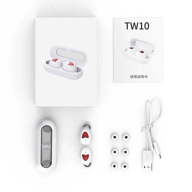 TW10 беспроводные мини-наушники Bluetooth 5,0 наушники Спорт громкой связи HD бас стерео наушники AI Управление гарнитура бинауральные красочные