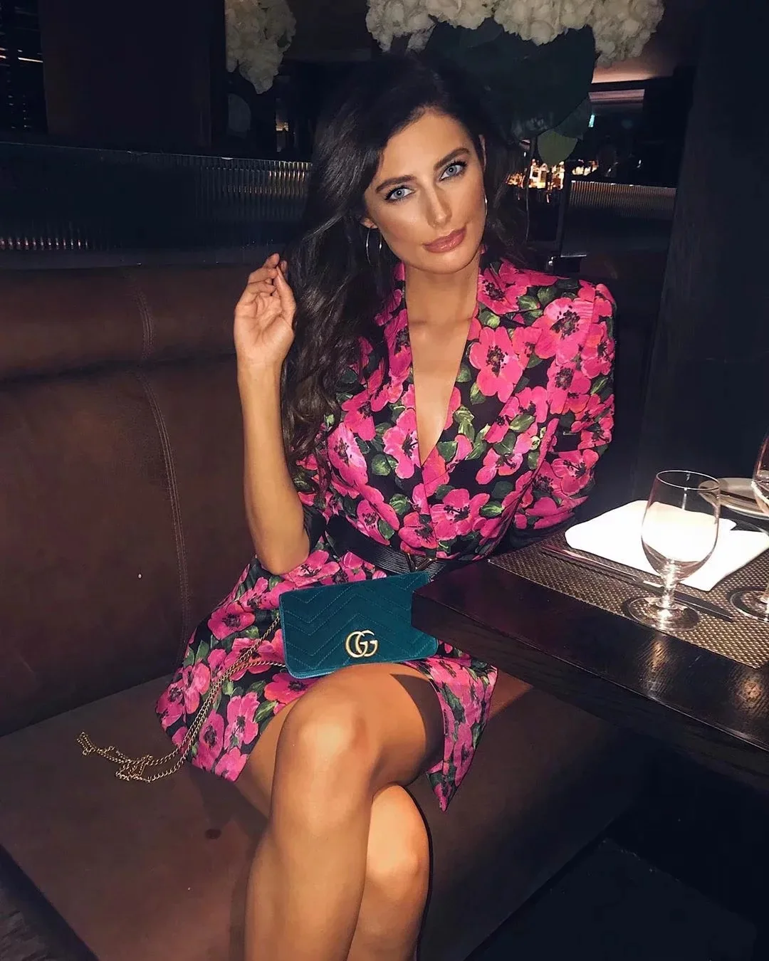 

Ozhouzhan-Style French Floral Printed Suit Jacket Women's 2019 Autumn New Style Belt Waist Hugging Mid-length Suit