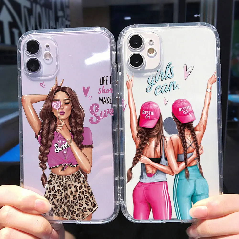 Cute Floral Summer Girl Travel Phone Case For Iphone 13 Pro 12 Pro Max Xr 11 Pro Xs Max 6s 8 7 Plus Se Transparent Tpu Case Mobile Phone Cases Covers Aliexpress