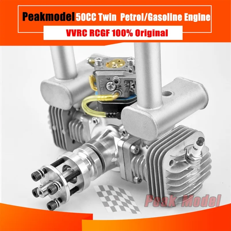 VVRC RCGF 50cc двухцилиндровый бензиновый/бензиновый двигатель двойной цилиндр с