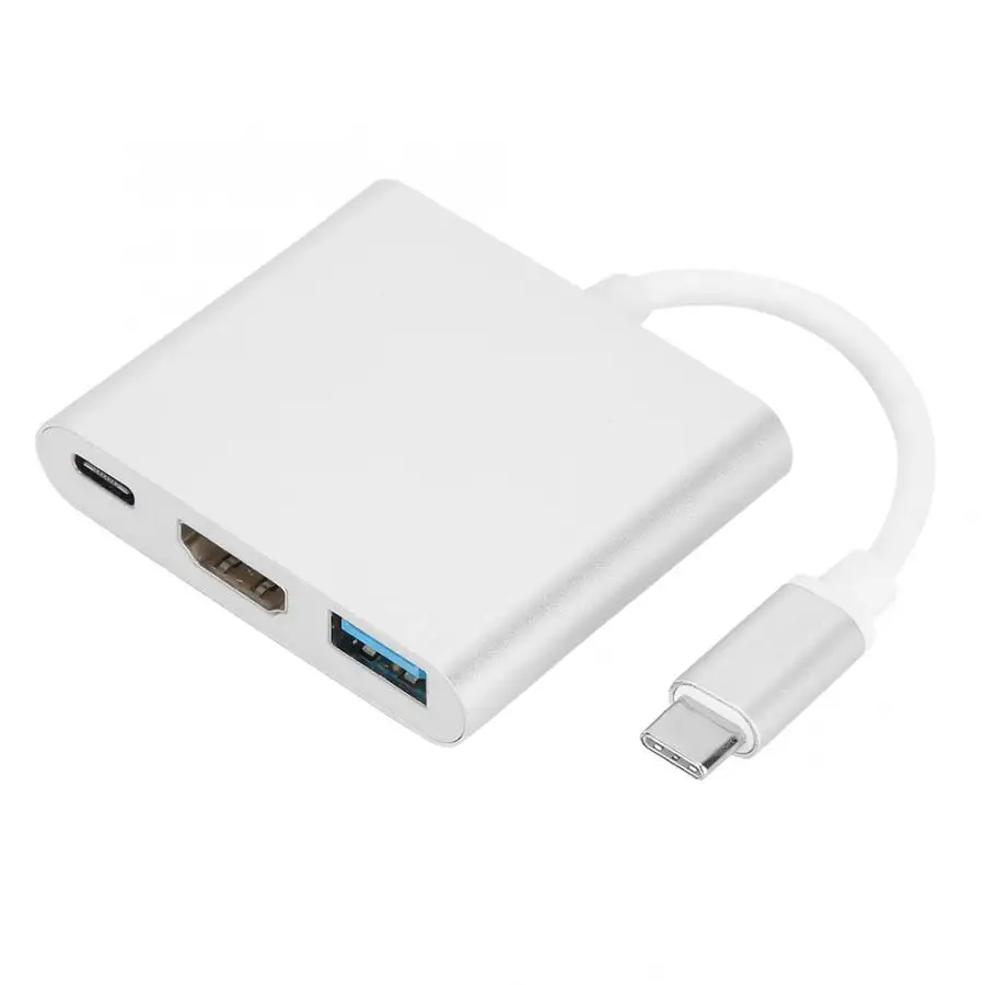 USB 3,1 Тип с разъемами типа C и HDMI+ USB3.0+ Тип-C переходник с внутренней резьбой 3 в 1 концентратор для Macbook/iPad Pro Тип-C концентратор USB