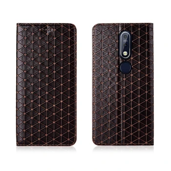 

Gneuine real Leather flip phone case bag for Nokia 7.1/Nokia 7.1 Plus phone sleeve case stand cover card slot holder coque funda