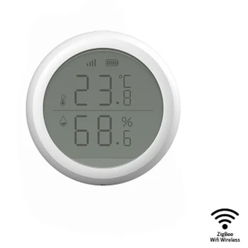 

Home Smart WiFi Thermostat Temperature Humidity Sensor LCD Digital Display For Water/Electric Floor Heating Water/Gas Boiler