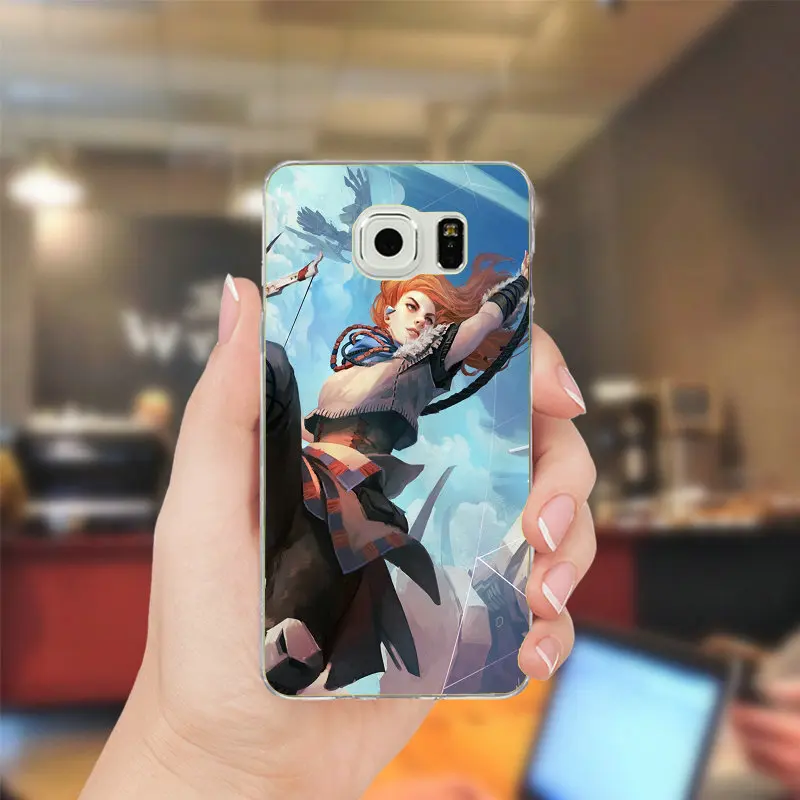 Aloy Horizon Zero Dawn Soft TPU Silicon Phone Cases for Samsung Galaxy Note 2 3 4 5 8 S2 S3 S4 S5 Mini S6 S7 S8 S9 Edge Plus
