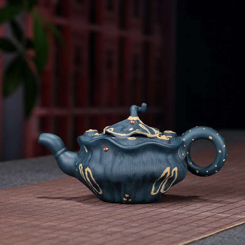 

330mL Chinese kungfu tea set Creative Boutique Yixing Zisha pot handmade purple clay teapot puer tea Boiling water tea kettle