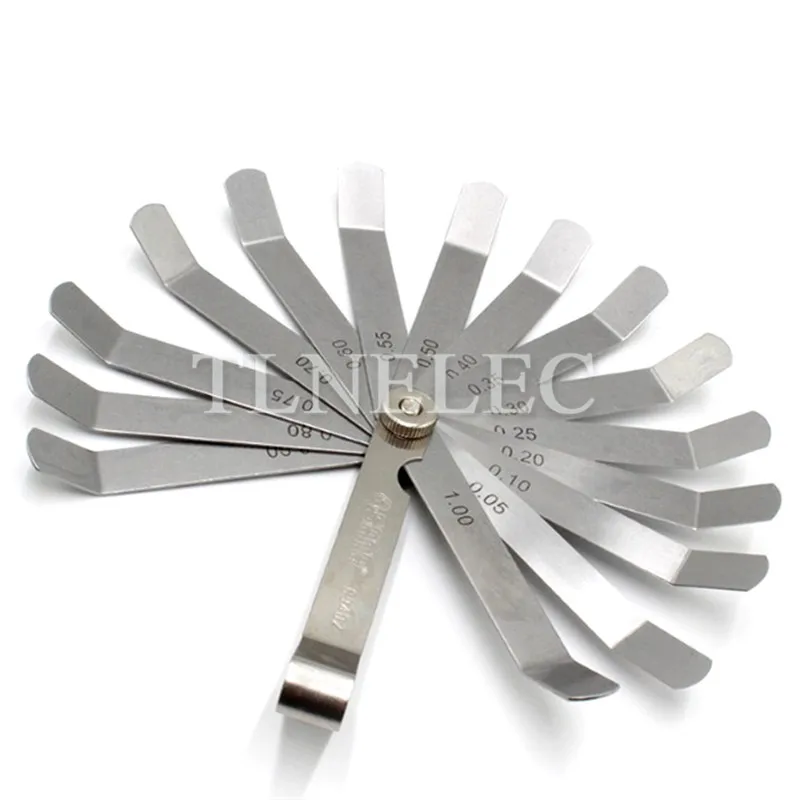 

0.05-1.00mm Non-stainless Steel Feeler Gauge Blade Gap Gauge Thick and Thin Gauge Gauge Wedge Valve Feeler Gauge