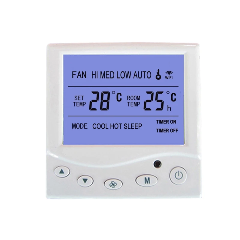 Wi-Fi термостат центральный кондиционер вентилятор катушки FCU комнатный контроль температуры Лер охлаждение, отопление 9A Смартфон