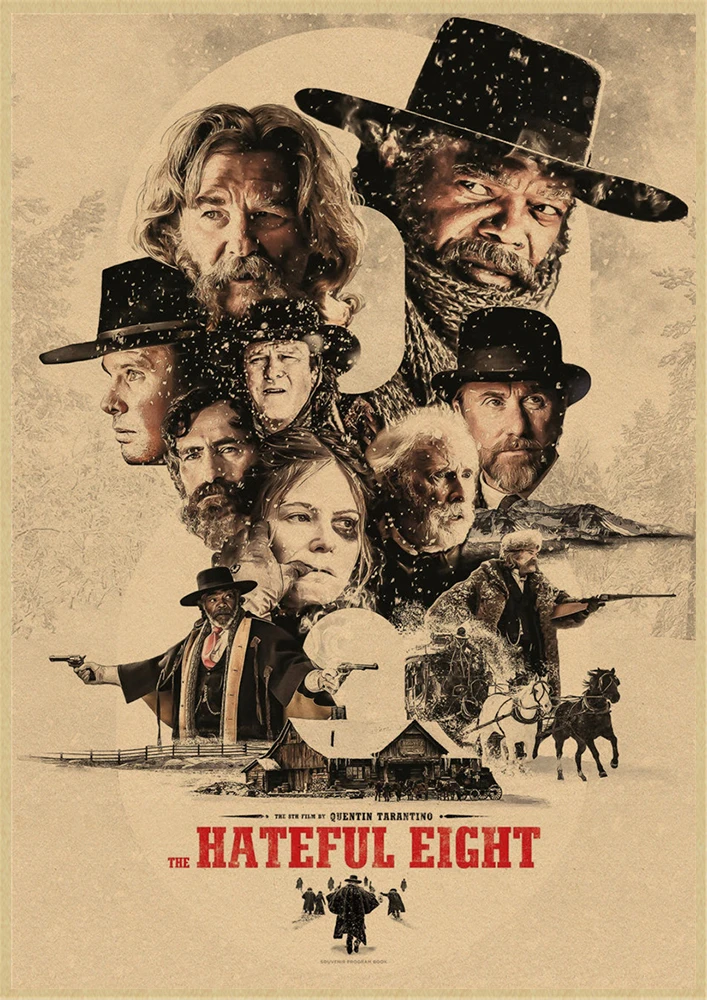 The Hateful Eight Movie Kraft Paper Poster Bar Cafe Living Room Dining Wall Decorative Paintings Home Decor