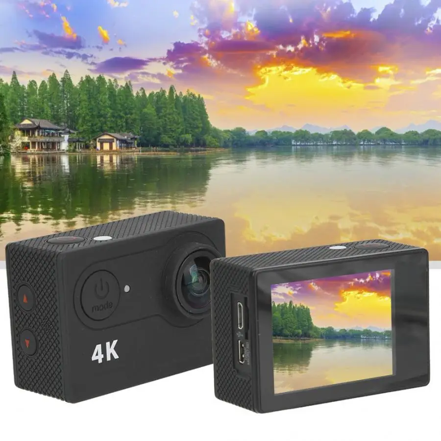 4K HD экшн-камера Подводный 30 м Водонепроницаемый WiFi приложение управления 170 широкоугольный объектив Встроенный аккумулятор камеры аксессуары