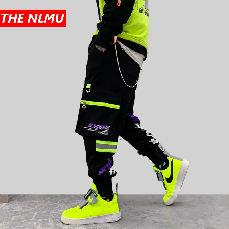 Hip Hip Black Patchwork Harem Pants Men Joggers Pant 2019 Autumn Letter Graffiti Fashion Streetwear Dancing Trousers WG603 Hip Hip Black Patchwork Harem Pants Men Joggers Pant 2019 Autumn Letter Graffiti Fashion Streetwear Dancing Trousers WG603