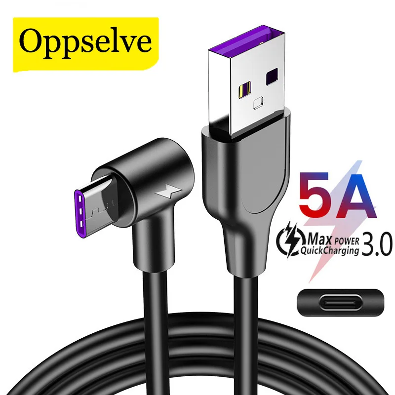 Oppselve 5A Cavo Usb Tipo C 3M Ricarica Rapida Type-C Kable Per Huawei P30 P20 Mate 20 Pro Lite Telefono Supercharge Qc3.0 Usbc Cabo