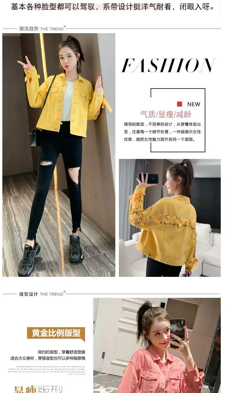 Spring And Autumn New Korean Cross Strap Loose Purple Denim Jacket Women S Short Versatile Jacket Jacket Women Women S Jacket Jackets Aliexpress