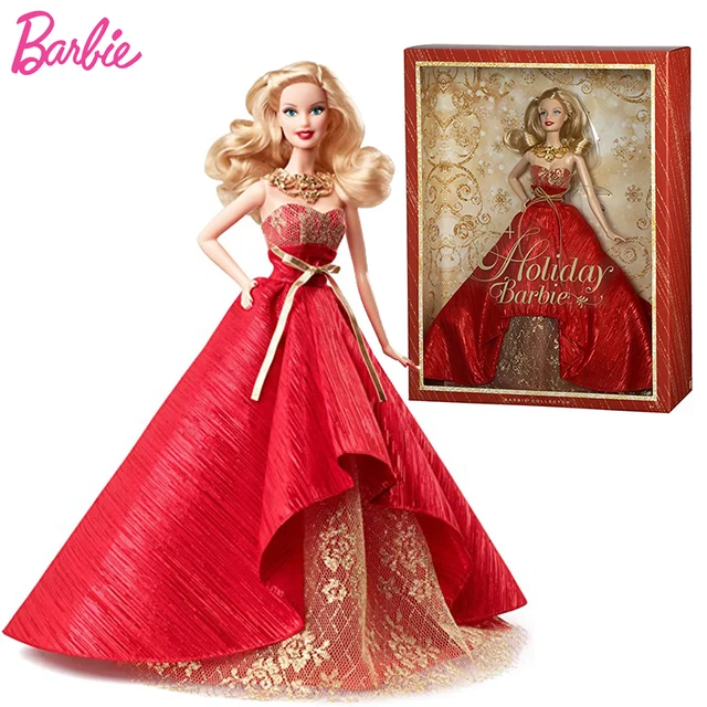 red dress holiday barbie