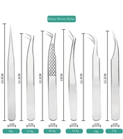 Custom Eyelash Tweezers Anti-static Pincet Eyelash Extension Tweezer 100% Closure Makeup Tool for Classic Easy Fan Russian Lash 1