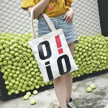 Женская сумка тренд студенческий корейский стиль с надписями стиль Женская сумка брезентовый мешок ручная сумка на одно плечо с принтом