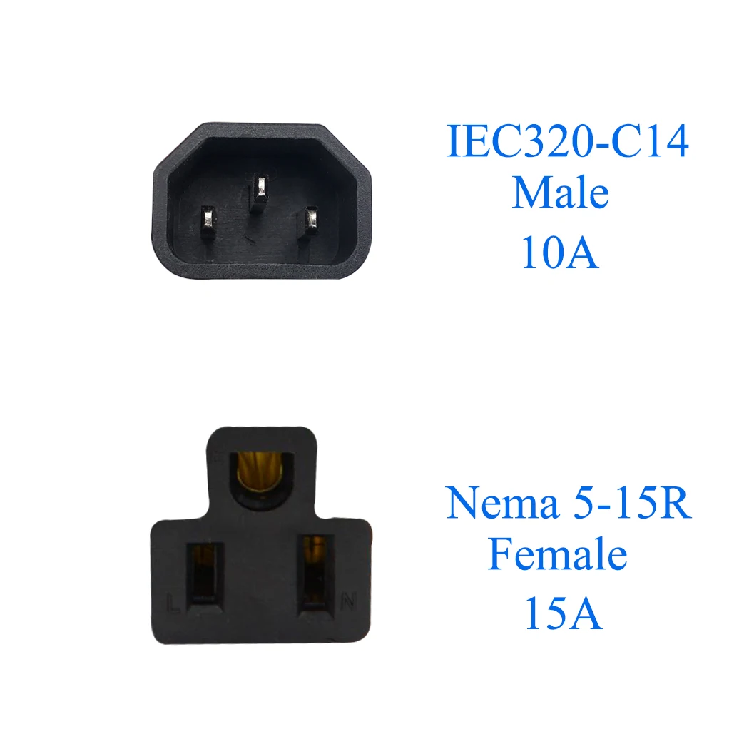 JORINDO IEC 320 C14 к Nema 5-15R адаптер переменного тока, IEC 3Pin Мужской к нам женский компьютерный номер сервер преобразования питания адаптер переменного тока