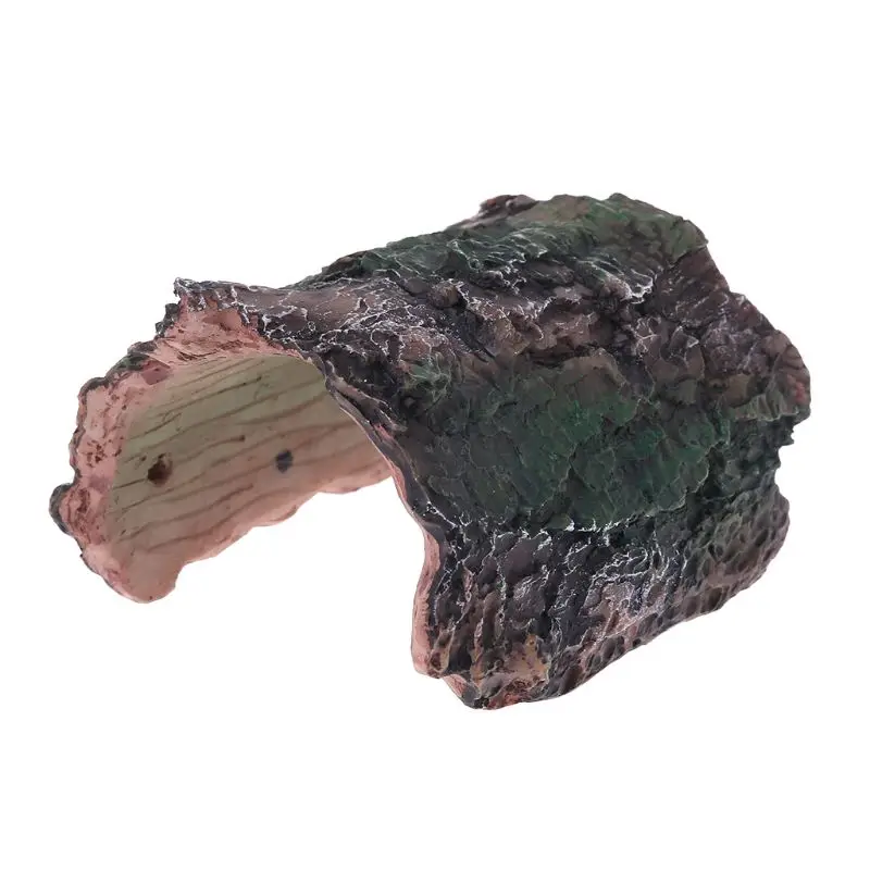 

Reptile Vivarium Hiding Case Snake Gecko Dragon Half Log Hide Rock Tree Hole
