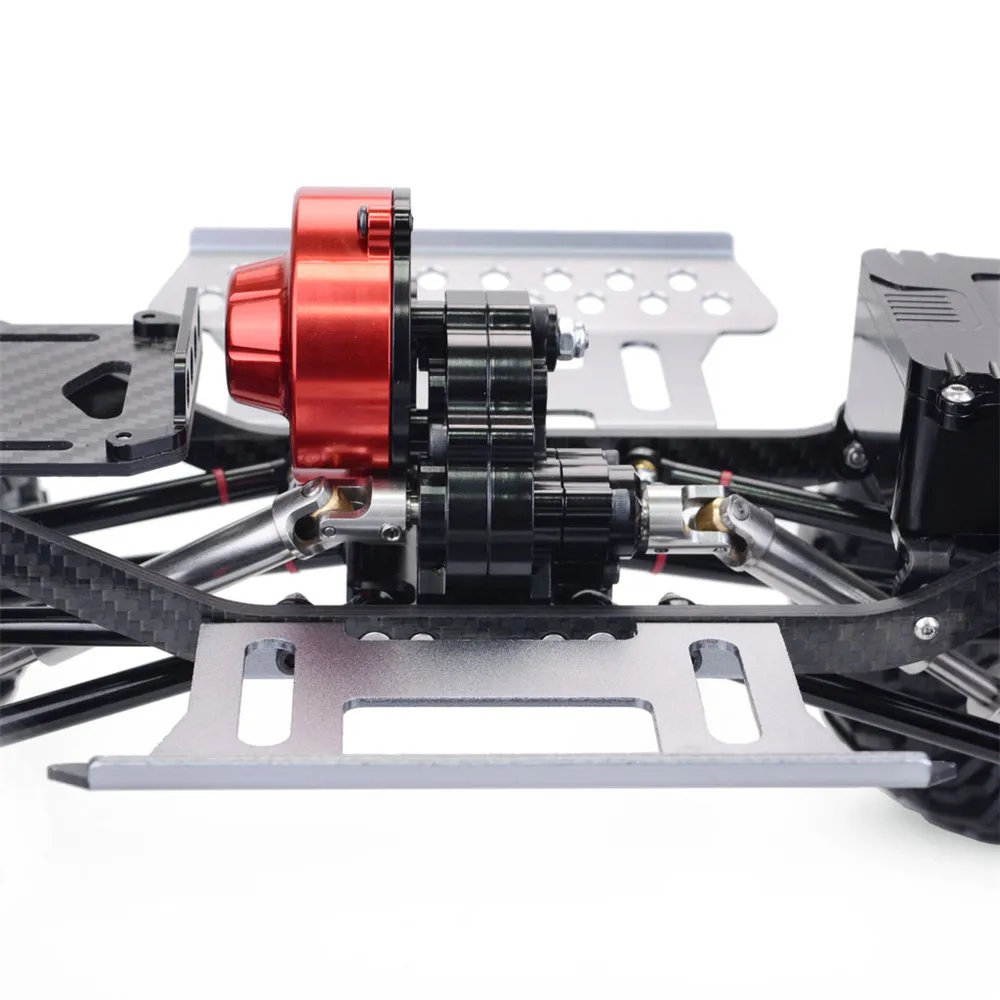 SCX10 1/10 4WD CNC полностью металлическая рама из углеродного волокна RC для машины+ 540 мотор+ 60A водонепроницаемый ESC+ M1500 сервопривод игрушки для улицы