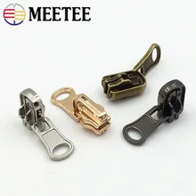 Meetee 5 шт 3#5# разъемная застежка-молния двусторонний поворотный застежка-молния Silders дорожная сумка для мужчин/нейлон металлическая застежка-молния смолы голова куртка DIY швейной АКСЕССУАРЫ AP540