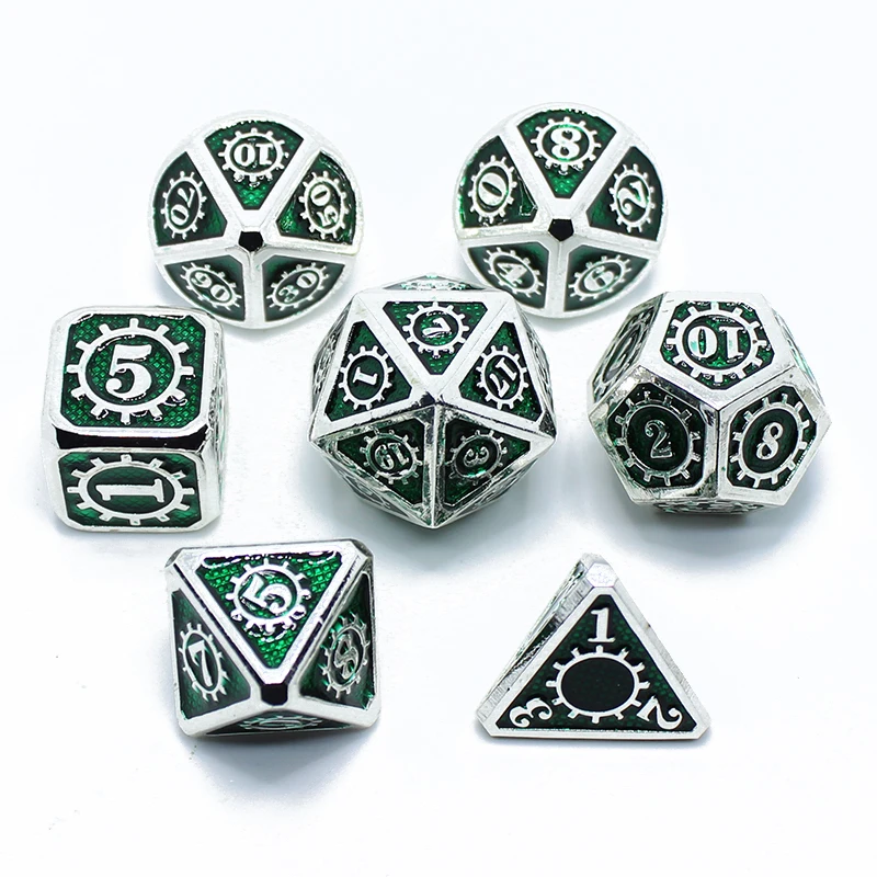 DnD металлические игральные кости RPG MTG игральные кости курсивом шрифт игральные кости включают в себя кости мешочек разные цвета D4 D6 D8 D10 D12 D20