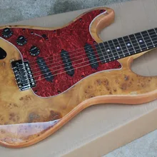 Custom Shop красная электрогитара с 3 звукосниматели sss Левша гитара@ 31