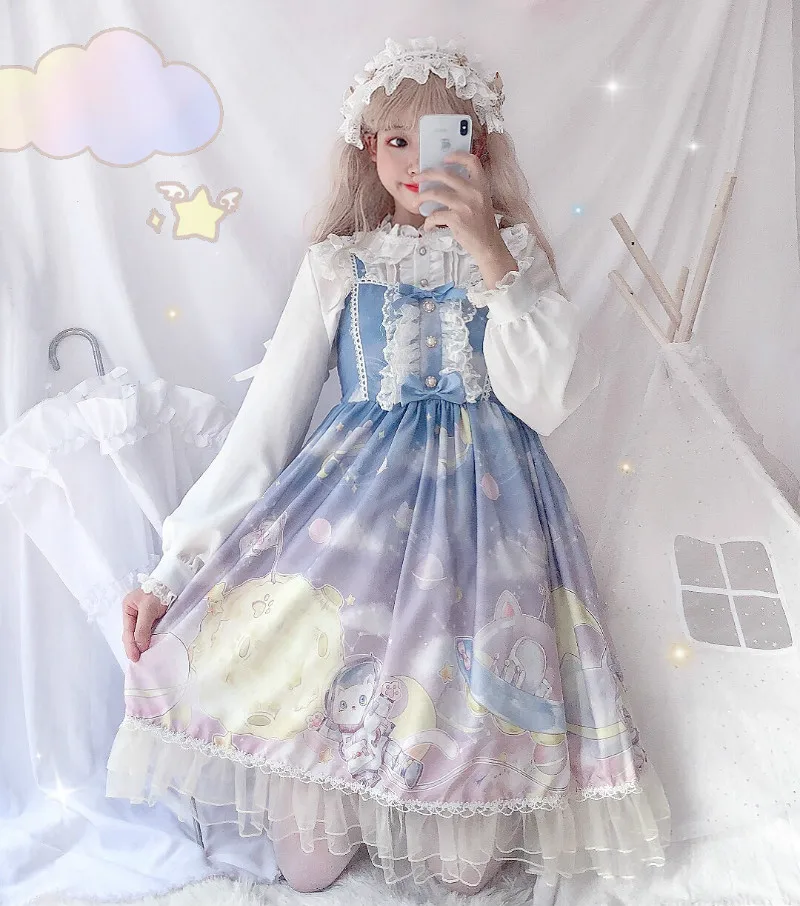 Cosplay&ware Lolita Dress Sweet Cute Japanese Kawaii Girls Princess Maid Vintage Gothic Printed Patterns Lace Pink Summer Skirt -Zentai shop online Hd9d41c8de91c4ce18ab821333df6b1d2s.jpg