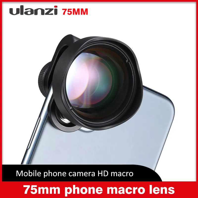 Ulanzi 10X 75MM Macro Phone Camera Lens Optical Glass Universal Lens for Android iPhone Piexl