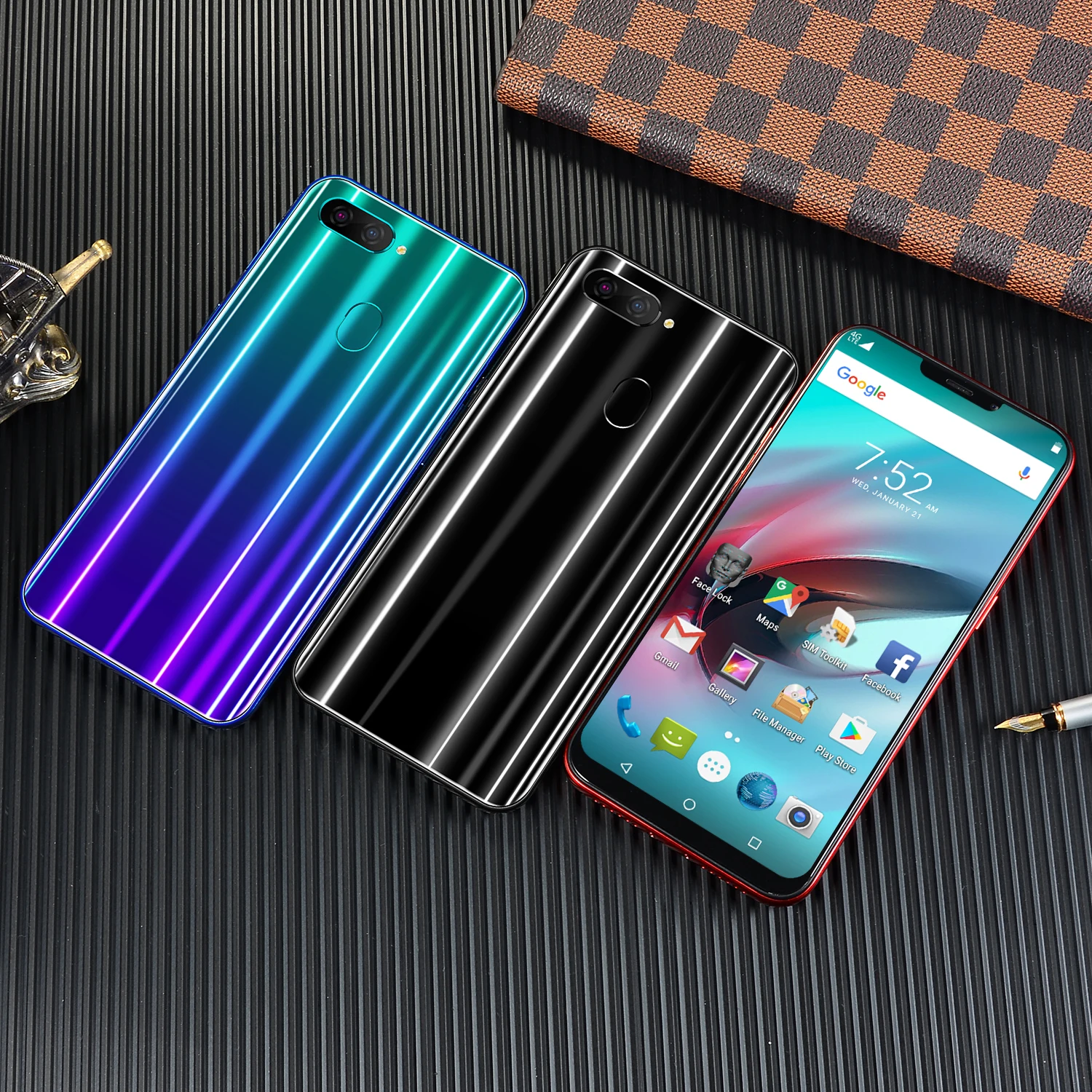 Smartphone M8 Global Version 1gb RAM 16gb ROM Smart Cell Phone Quad core 6.3 inch Telephone Dual Sim