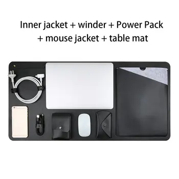 

13.3"/12"/11.6" Felt Laptop Sleeve Case Bag Pad Design PU Leather Sleeve Pouch Cover Computer Mouse Combination for MacBook Pro