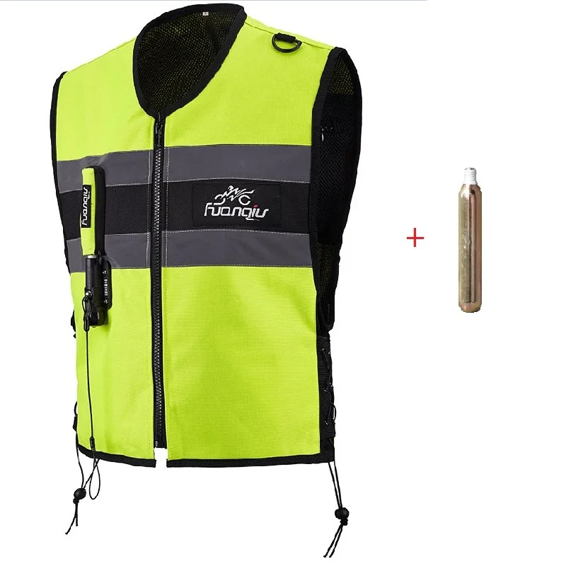 Moto Rcycle Zipper Air-Bag Vest Moto Racing Sistema Di Airbag Avanzato Professionale Moto Cross Airbag Protettivo Nero Fluorescente