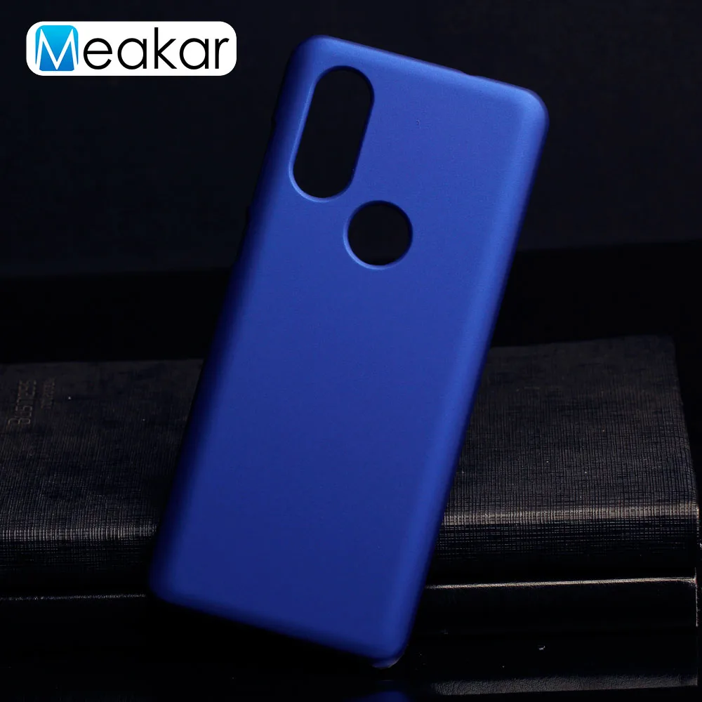 Матовая Пластик Coque 5.86For мото один чехол для Motorola Moto один P30 P40 видение Мощность играть Примечание телефона чехол-лента на заднюю панель - Цвет: Blue