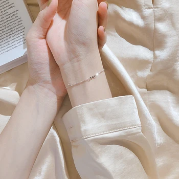 

S925 silver 3Pcs/Lot LUCK bracelet silver simple creative personality forest cold wind bracelets