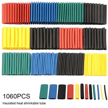 

1060pcs Heat Shrink Tubing Insulation Shrinkable Tube 2:1 Wire Cable Sleeve Kit Electric Insulation Heat Shrink Tube Set