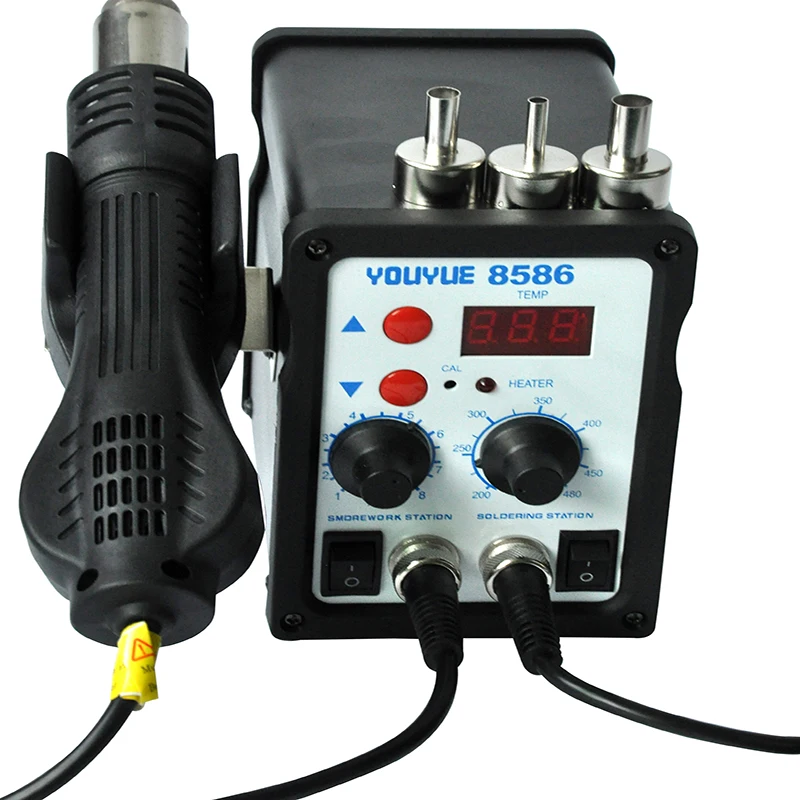 Паяльная станция YOUYUE 8586 2 в 1 SMD 220 В/110 В паяльная пистолет горячего воздуха +