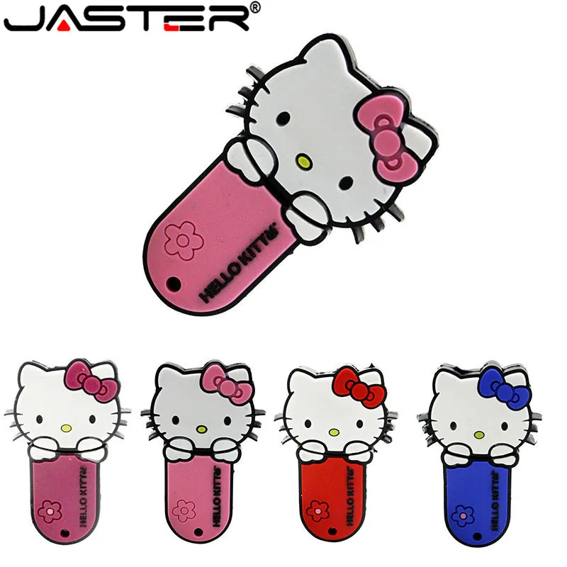 JASTER 3 цвета hello kitty USB флеш-накопитель Кот специальный подарок мода мультфильм животных usb 2,0 32 Гб 16 Гб 64 ГБ 8 ГБ 4 ГБ