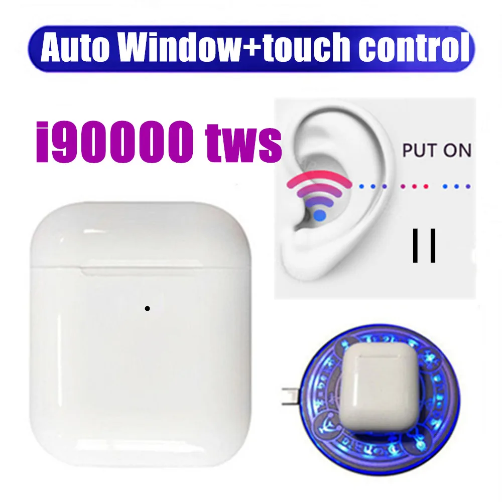 i90000 TWS с автоматическим окном беспроводной Bluetooth 5,0 V5 QI наушники гарнитура наушники PK i12 i200 i2000 i500 i1000 i100