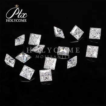 

5x5MM VVS Clarity DE White Color princess Cut Shape Loose Synthetic Moissanite for Jewelry Ring Making