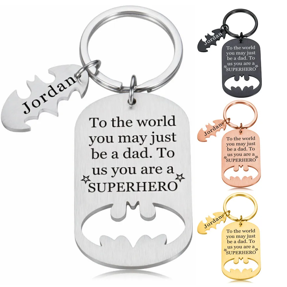 Llavero regalos para el Día del Padre, llavero personalizado con nombre para papá, regalo de cumpleaños para papá, paso, papá, hijo e hija