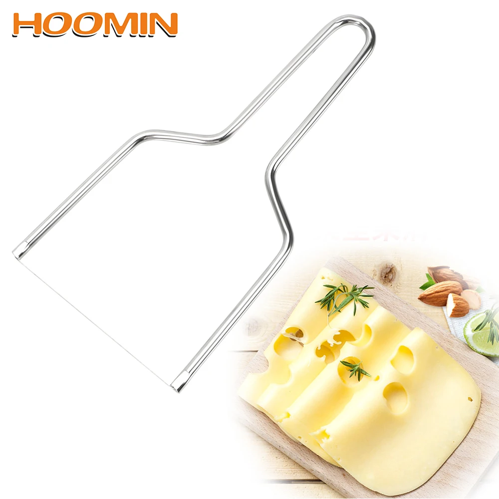 HOOMIN DIY Practical Durable Cheese Slicer Stainless Steel Eco-friendly Butter Cutter Knife Board Multi Functional Kitchen Tools