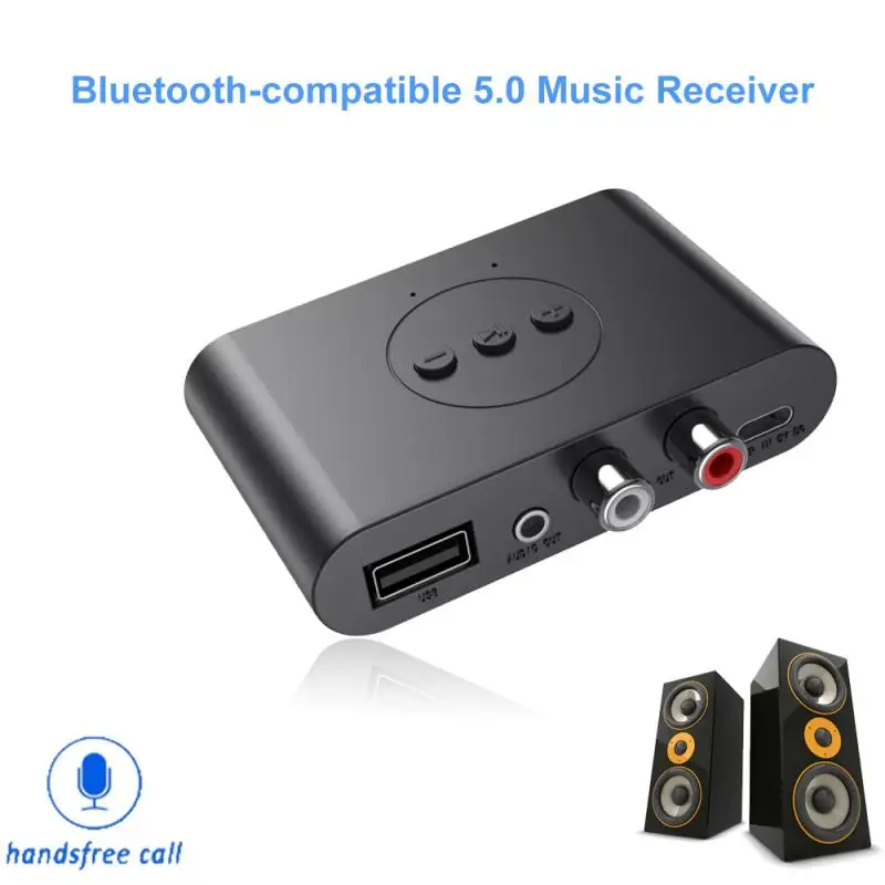 NFC Bluetooth-совместимый аудиоресивер 5 0 AUX RCA 3 мм разъем стерео музыка беспроводной