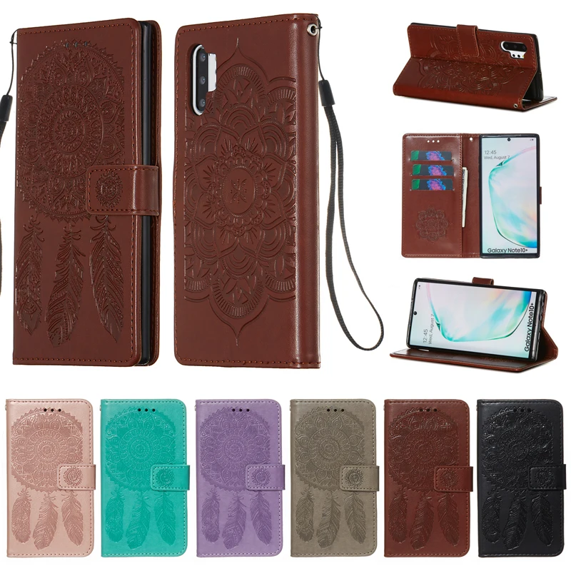 

Embossed Floral PU leather case for Samsung Galaxy Note10Plus,Note10Pro,Note10Pro 5G Flip Stand Wallet Cover phone back casing