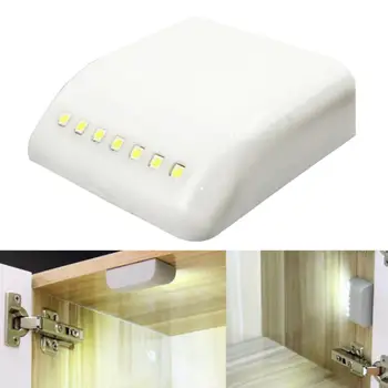 

7 LEDs Universal LED Sensor Light Kitchen Hardware Cabinet Hinge Light Bedroom Living Room Cupboard Induction Wardrobe Light