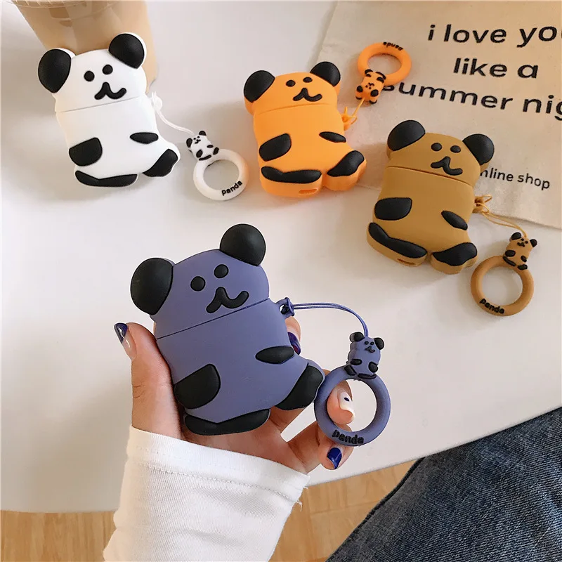 

For AirPod 2 Case 3D Colorful Little Bear Cartoon Soft Silicone Wireless Earphone Cases For Apple Airpods Case Cute Cover Funda