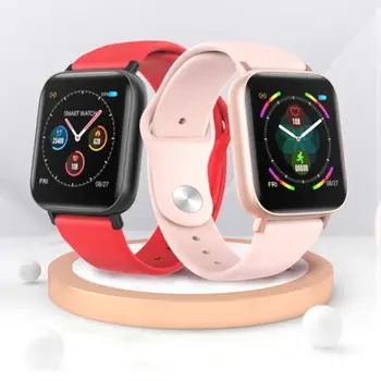 

Multidial Q10 Smartwatch waterproof sports Double strap squar Smart watch with Heart Rate Monitor blood pressure for Android IOS